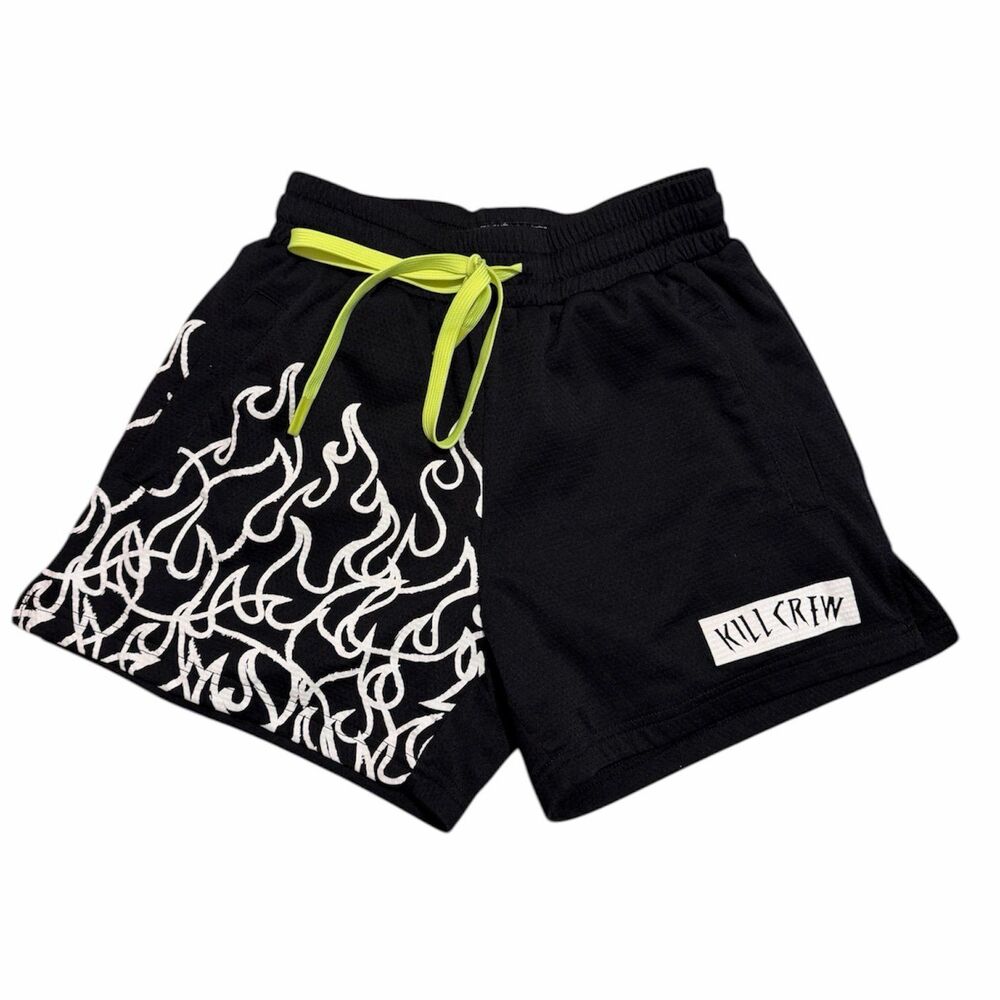 Kill Crew Double Layer Mesh Shorts Black Size Small Unisex EUC